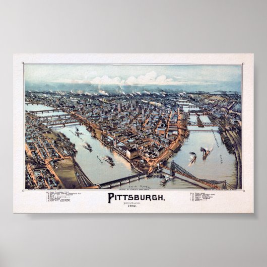 Pittsburgh Pennsylvania 1902 Poster (Voorkant)