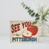 Pittsburgh Pennsylvania Apple - Vintage Travel Briefkaart (Staand voorkant)