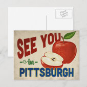 Pittsburgh Pennsylvania Apple - Vintage Travel Briefkaart (Voorkant / Achterkant)
