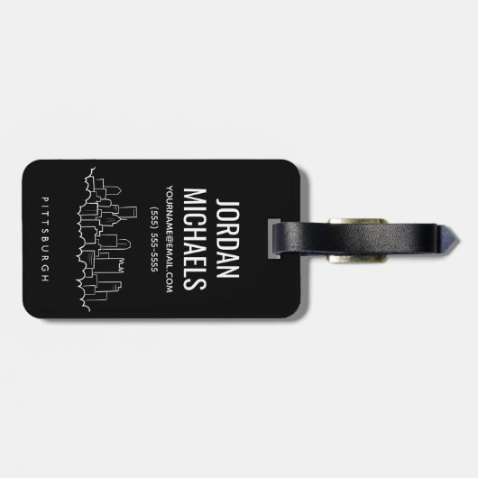 Pittsburgh Pennsylvania Bagagelabel (Achterkant horizontaal)