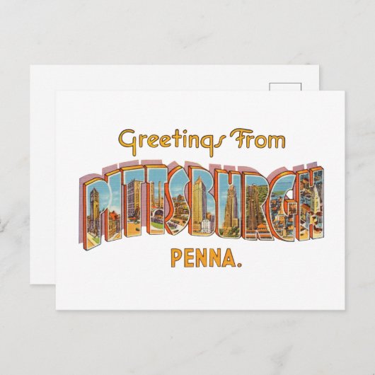 Pittsburgh Pennsylvania Briefkaart (Voorkant / Achterkant)