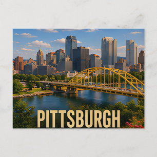 Pittsburgh Pennsylvania-brug reisgeschenk Briefkaart