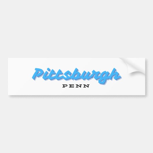 Pittsburgh Pennsylvania Bumpersticker (Voorkant)