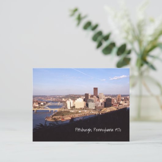 Pittsburgh Pennsylvania City & Bridges 1970 Briefkaart (Staand voorkant)