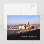 Pittsburgh Pennsylvania City & Bridges 1970 Briefkaart (Voorkant / Achterkant)