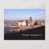 Pittsburgh Pennsylvania City & Bridges 1970 Briefkaart (Voorkant)
