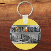 Pittsburgh Pennsylvania City Reisfoto's Sleutelhanger (Achterkant)