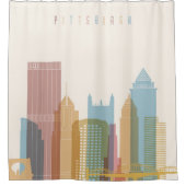 Pittsburgh, Pennsylvania | City Skyline Douchegordijn