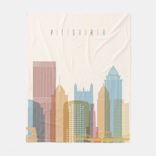 Pittsburgh, Pennsylvania | City Skyline Fleece Deken (Voorkant)