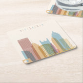 Pittsburgh, Pennsylvania | City Skyline Kartonnen Onderzetters (Schuin)