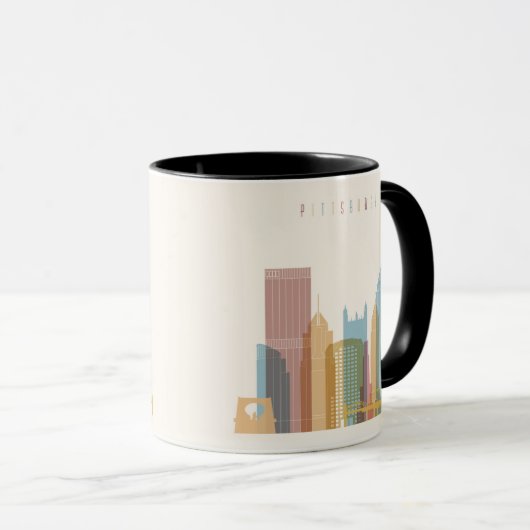 Pittsburgh, Pennsylvania | City Skyline Mok (Voorkant rechts)