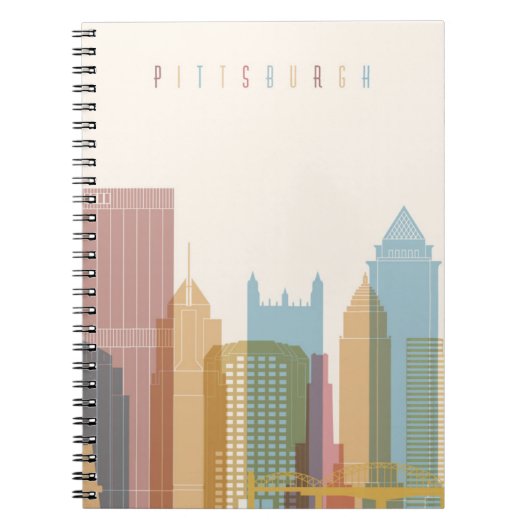 Pittsburgh, Pennsylvania | City Skyline Notitieboek (Voorkant)
