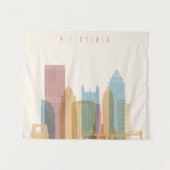 Pittsburgh, Pennsylvania | City Skyline Wandkleed (Voorkant (horizontaal))