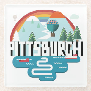 Pittsburgh, Pennsylvania   Cityscape Design Glazen Onderzetter