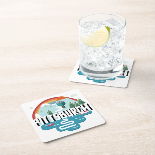 Pittsburgh, Pennsylvania | Cityscape Design Kartonnen Onderzetters (Insitu)