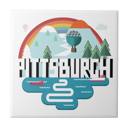 Pittsburgh, Pennsylvania | Cityscape Design Tegeltje (Voorkant)