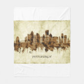 Pittsburgh Pennsylvania Cityscape Fleece Deken (Voorkant)
