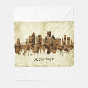 Pittsburgh Pennsylvania Cityscape Fleece Deken