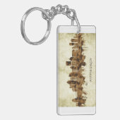 Pittsburgh Pennsylvania Cityscape Sleutelhanger (Voorkant Links)