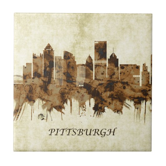 Pittsburgh Pennsylvania Cityscape Tegeltje (Voorkant)