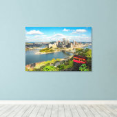 Pittsburgh Pennsylvania Duquesne Inline Canvas Afdruk (Insitu (Houten vloer))