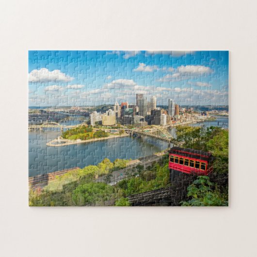 Pittsburgh Pennsylvania Duquesne Inline Uitzicht Legpuzzel (Horizontaal)