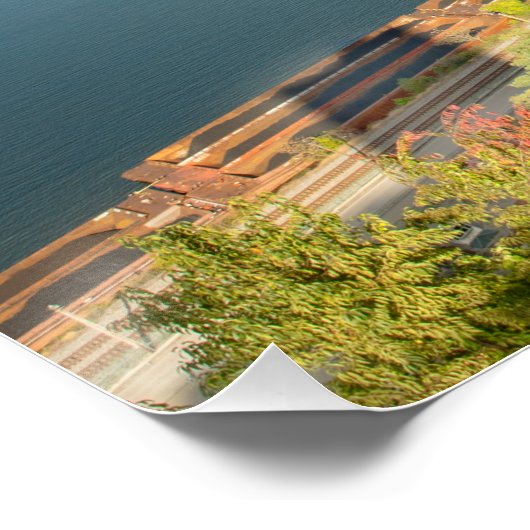 Pittsburgh Pennsylvania Duquesne Inline Uitzicht Perfect Poster (Hoek)