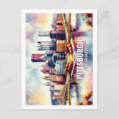 Pittsburgh Pennsylvania Famous Travel waterverf Briefkaart (Voorkant)