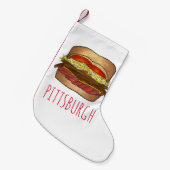 Pittsburgh Pennsylvania Franse Fry Sandwich Foodie Kleine Kerstsok (Voorkant (Hangend))