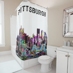 Pittsburgh, Pennsylvania, graffiti Douchegordijn