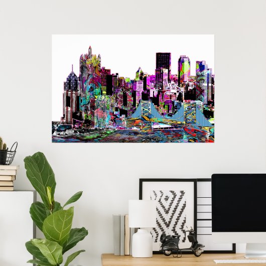 Pittsburgh, Pennsylvania, graffiti Poster (Thuiskantoor)