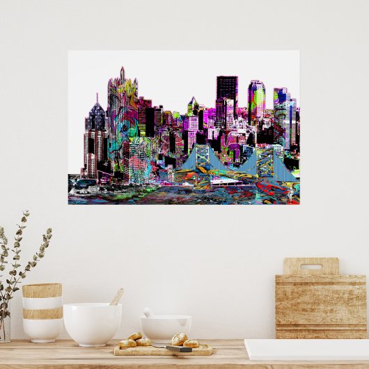 Pittsburgh, Pennsylvania, graffiti Poster (Keuken)