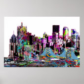 Pittsburgh, Pennsylvania, graffiti Poster (Voorkant)