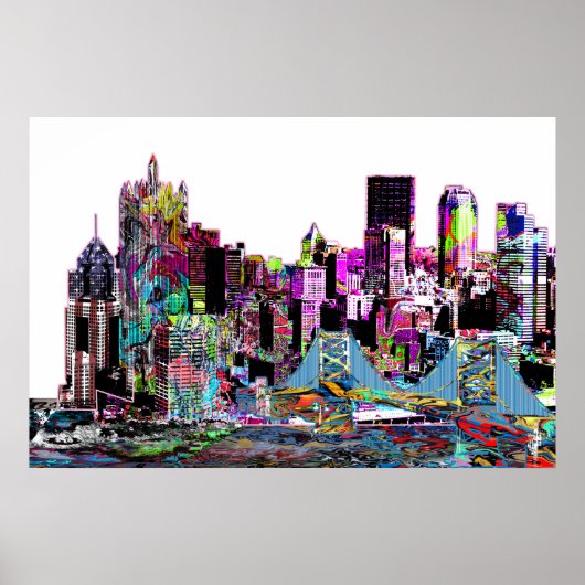 Pittsburgh, Pennsylvania, graffiti Poster (Voorkant)