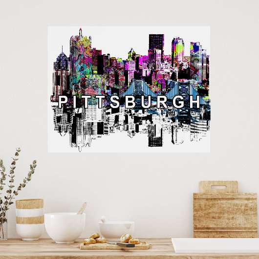 Pittsburgh, Pennsylvania, graffiti Poster (Keuken)