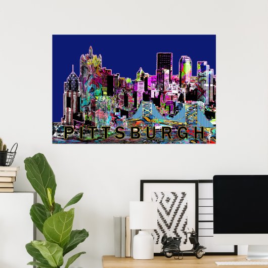 Pittsburgh, Pennsylvania, graffiti Poster (Thuiskantoor)