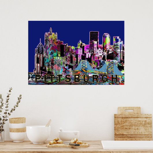 Pittsburgh, Pennsylvania, graffiti Poster (Keuken)