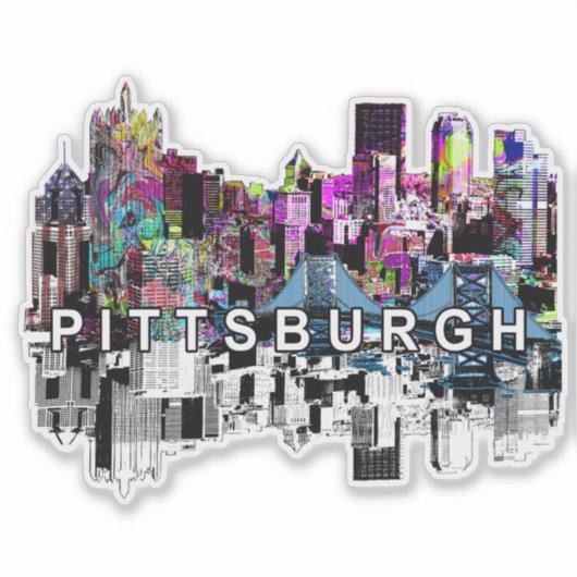 Pittsburgh, Pennsylvania, graffiti Sticker (Voorkant)