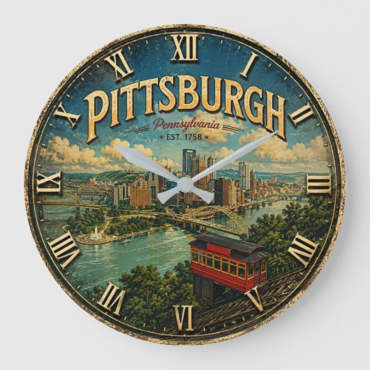 Pittsburgh Pennsylvania Grote Klok (Voorkant)