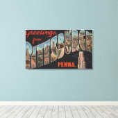 Pittsburgh, Pennsylvania - Grote letterscènes Canvas Afdruk (Insitu (Houten vloer))