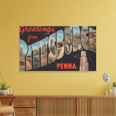 Pittsburgh, Pennsylvania - Grote letterscènes Canvas Afdruk (Insitu (Woonkamer))