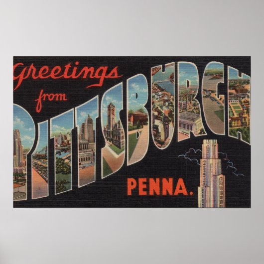 Pittsburgh, Pennsylvania - Grote letterscènes Poster (Voorkant)