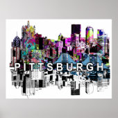 Pittsburgh, Pennsylvania in graffiti Poster (Voorkant)