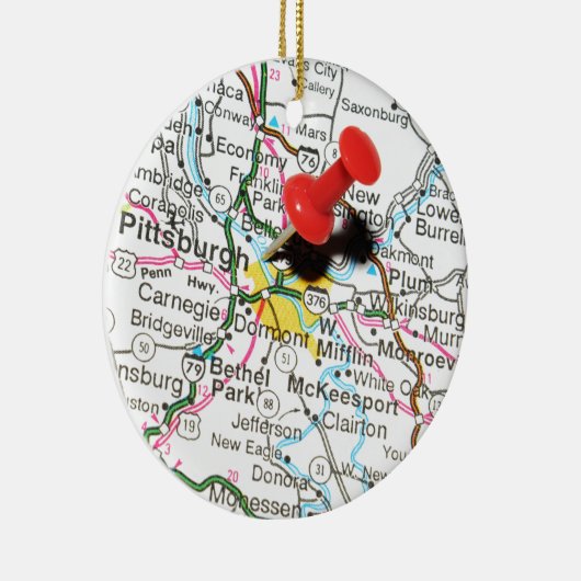 Pittsburgh, Pennsylvania Keramisch Ornament (Rechts)