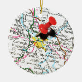 Pittsburgh, Pennsylvania Keramisch Ornament (Voorkant)