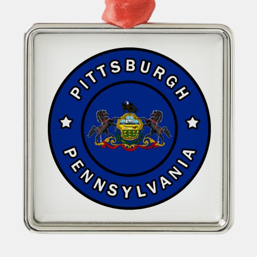 Pittsburgh Pennsylvania Metalen Ornament (Voorkant)
