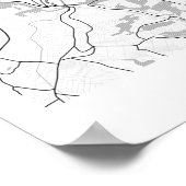 Pittsburgh Pennsylvania Modern Minimale Eenvoudige Poster (Hoek)