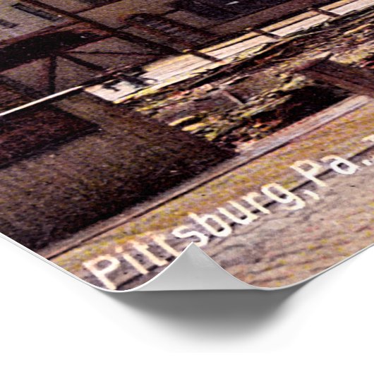 Pittsburgh Pennsylvania Monangahela Inline Plane Poster (Hoek)