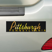 Pittsburgh Pennsylvania Multi-Yellow Bumper Sticke Bumpersticker (Op auto)