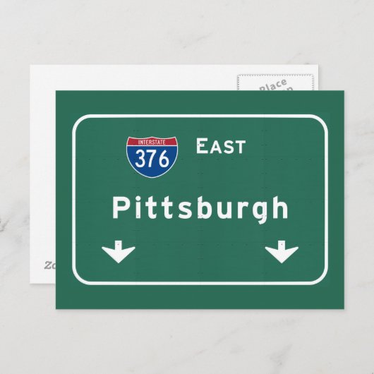 Pittsburgh Pennsylvania pa Interstate Highway : Briefkaart (Voorkant / Achterkant)